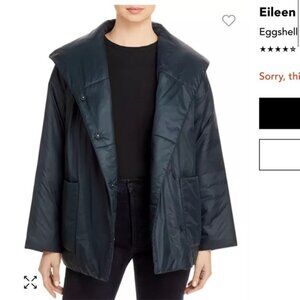 Blokecore gorpcore nostalgia earthy artisanal Eileen Fisher Hooded Coat xs